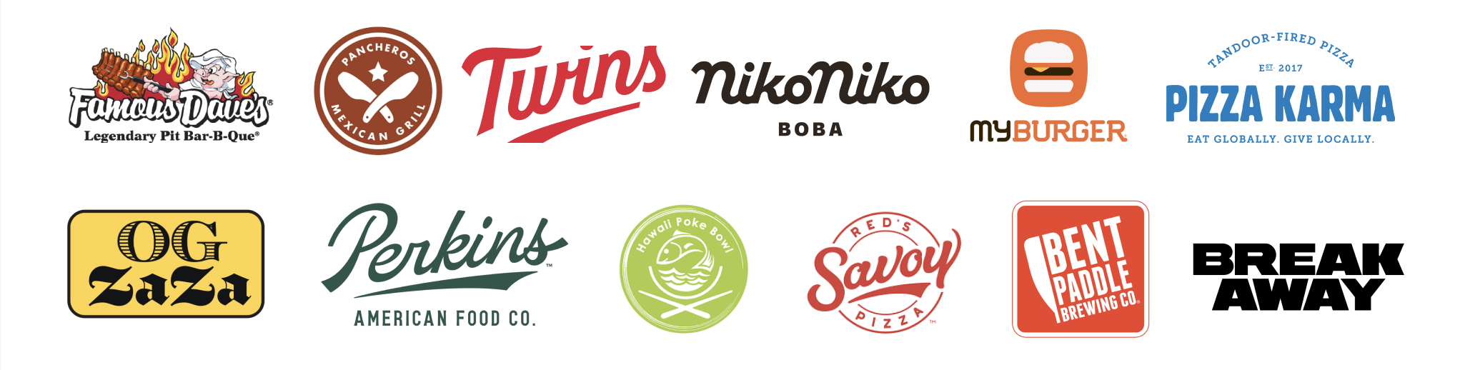 Logos of local businesses Wassup Digital has worked with